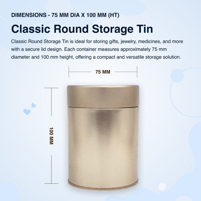 ROUND 75 MM DIA X 100 MM (HT) - PLUG LID