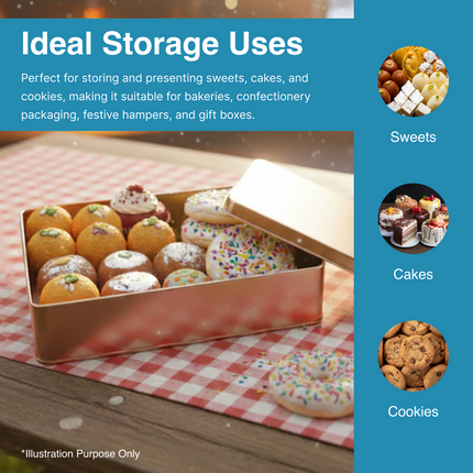 RECTANGLE 8 INCH X 6 INCH X 45 MM (HT) - SLIP LID