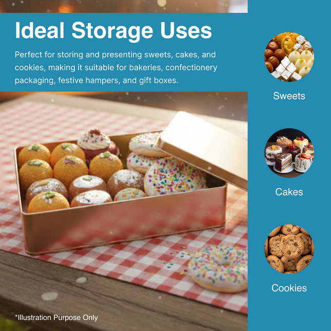 RECTANGLE 8 INCH X 6 INCH X 45 MM (HT) - SLIP LID